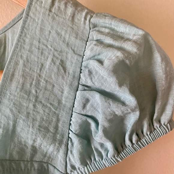 Happie loves it green/blue sashed blouse - Picture 4 of 10